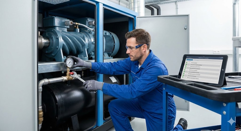 Assistenza e manutenzione programmata compressori